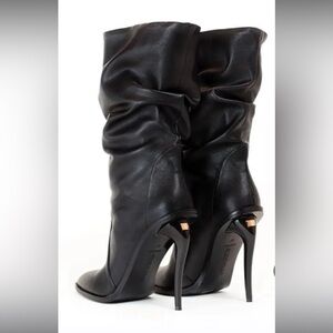 Elegant Black‎ Leather Sylth Virago Women's Boots